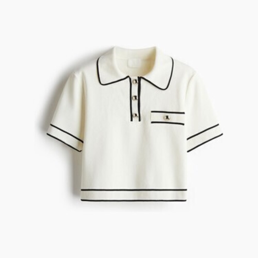Knit Top with Collar